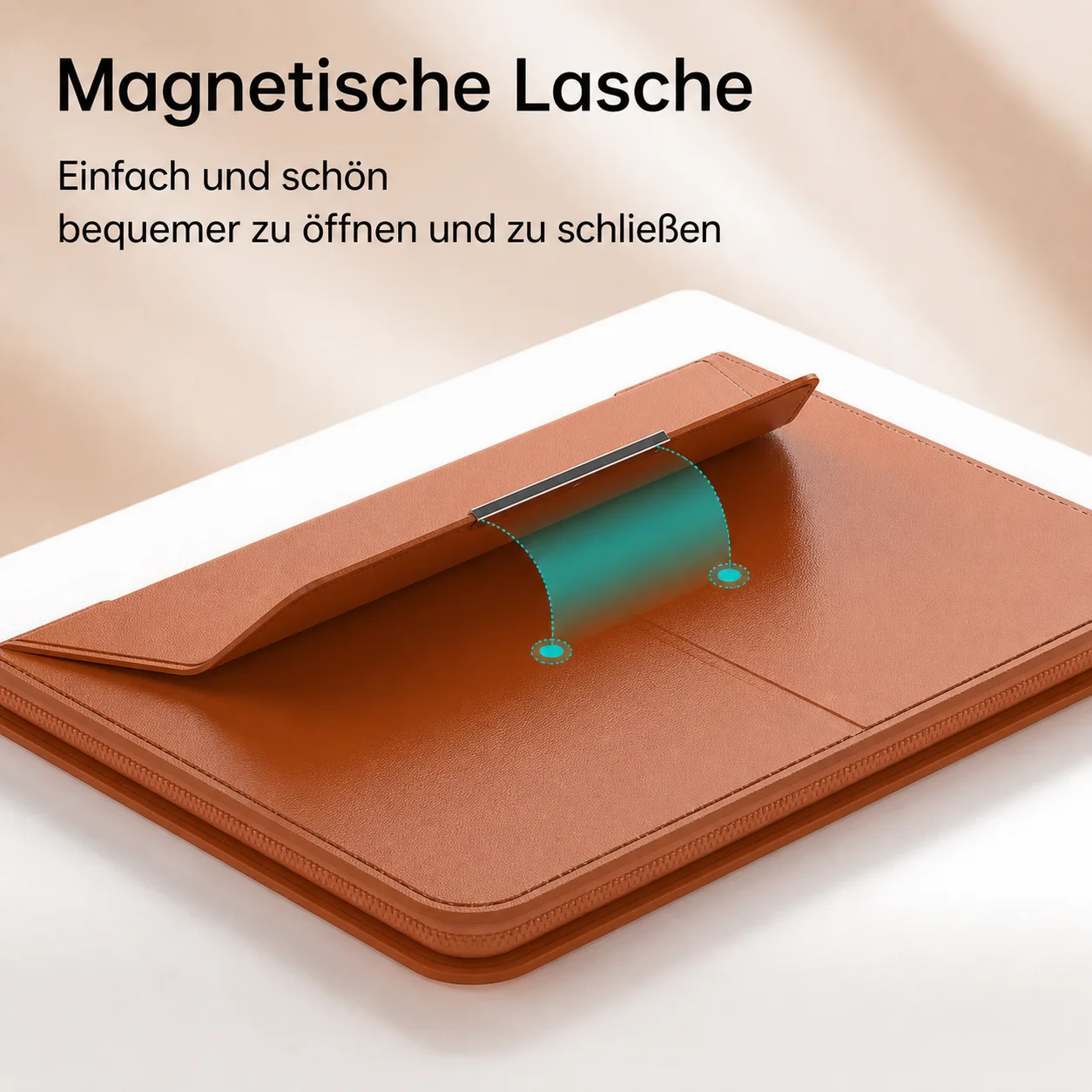 Detailansicht der magnetischen Lasche